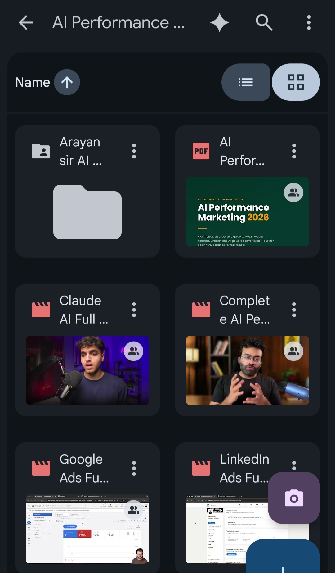 Course ebook, Claude AI and full AI performance marketing videos